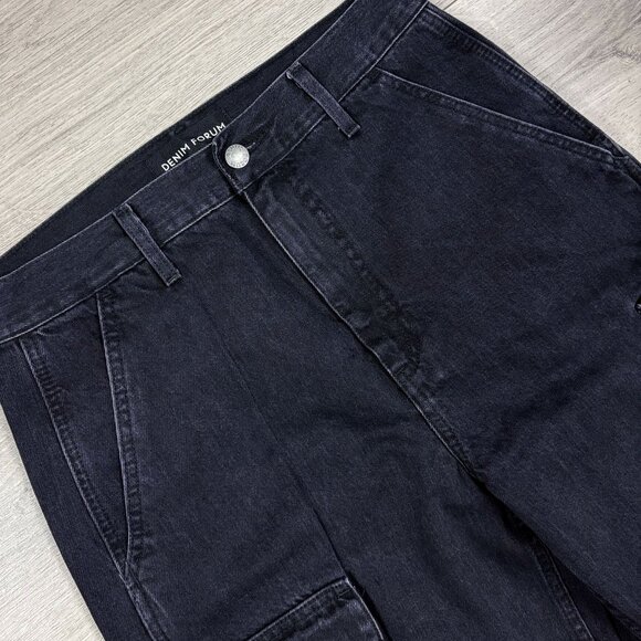 Aritzia Denim Forum The '90s Millie High-Rise Cargo Jean Black Sz 28 - Picture 6 of 8
